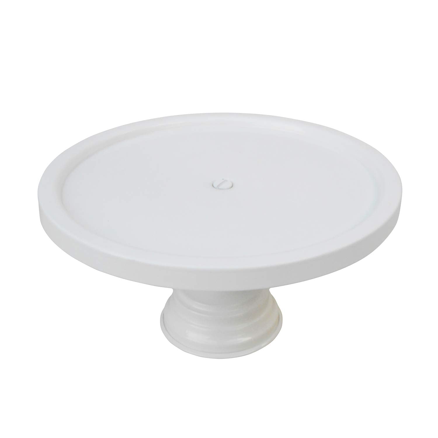 Anushka Metals Non Revolving Cake Stand 11 Inch Diameter (Top), Pedestal Metal (White Colour Finish)
